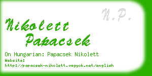 nikolett papacsek business card